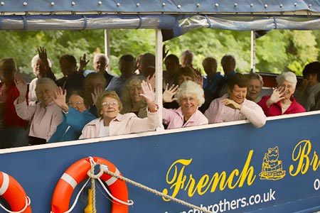 A group enjoying a cruise from Maidenhead