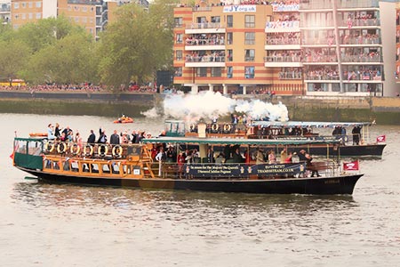 Centre stage at the Diamond Jubilee Pageant