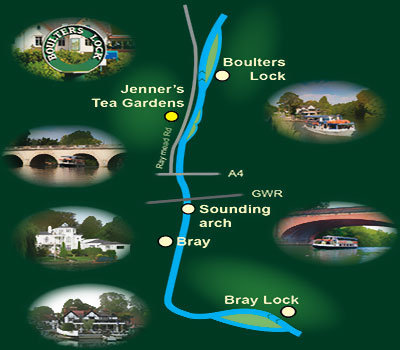 River Thames map at Maidenhead
